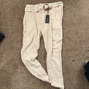 Women’s cream striped pants